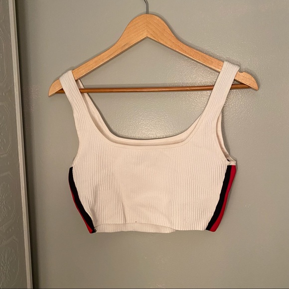Babaton sculpt knit top with red stripe detail - Picture 2 of 2